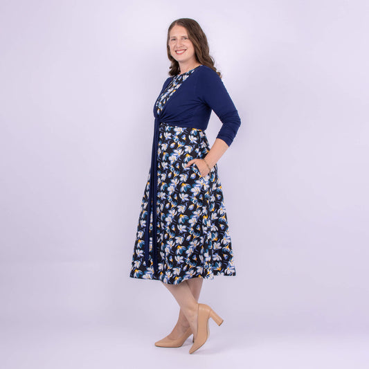 long sleeved jersey knit wrap top