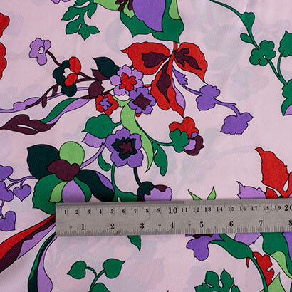 funky floral print crepe fabric