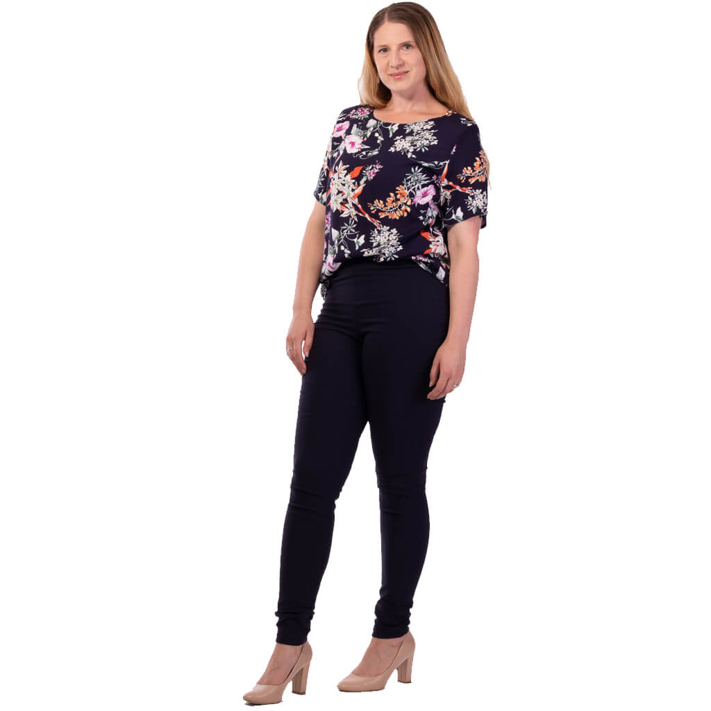 navy stretch slim fit trouser