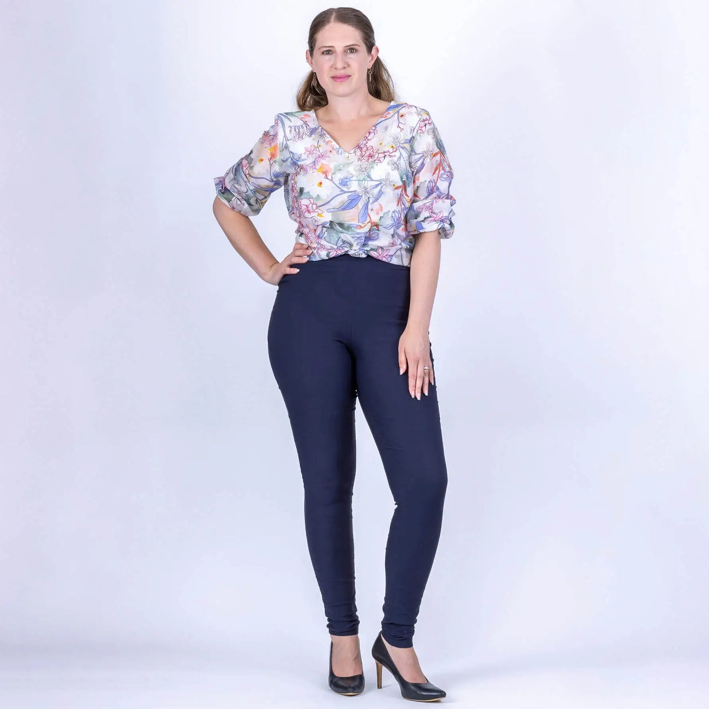 nz made ladies floral blouse