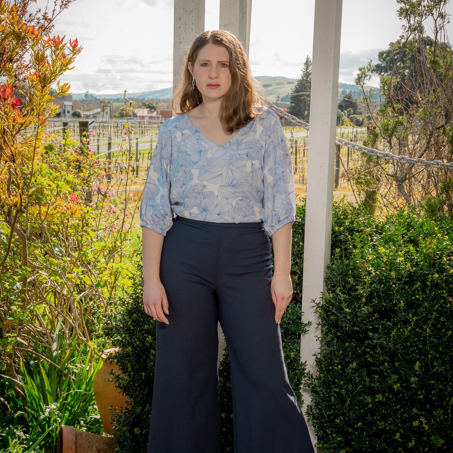 womens nz made floral top perfect for wearing to events and parties