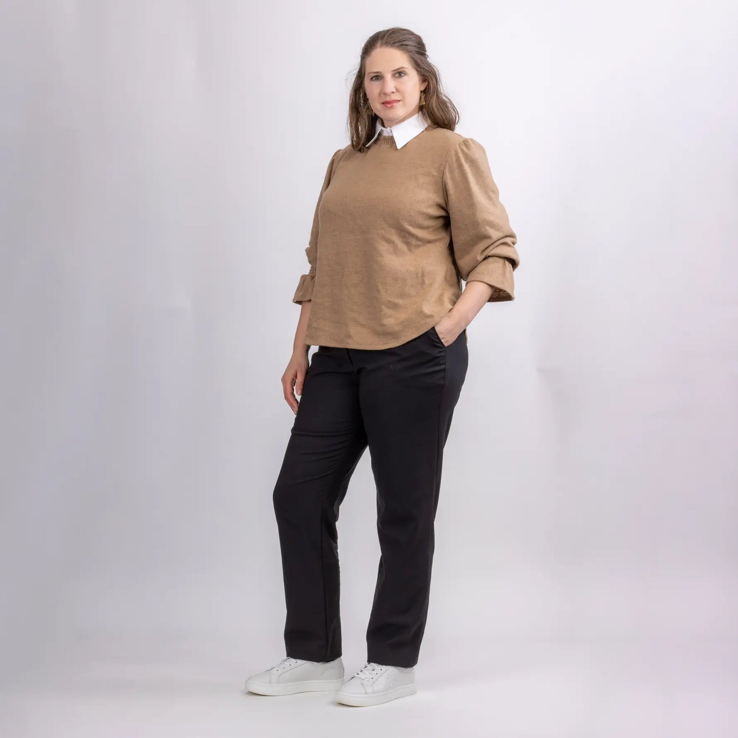 ladies black straight leg workwear trouser