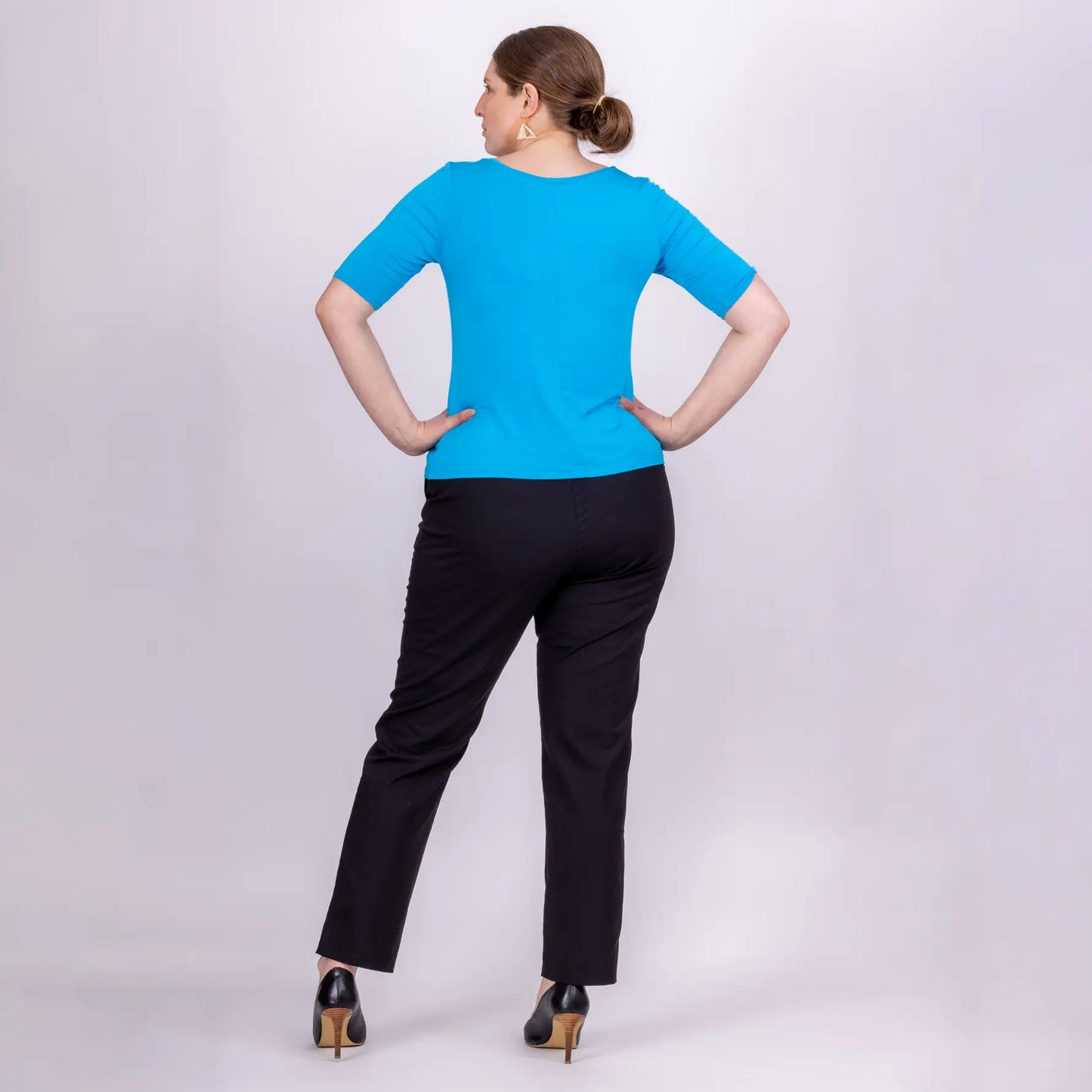 straight leg tailored wool trouser