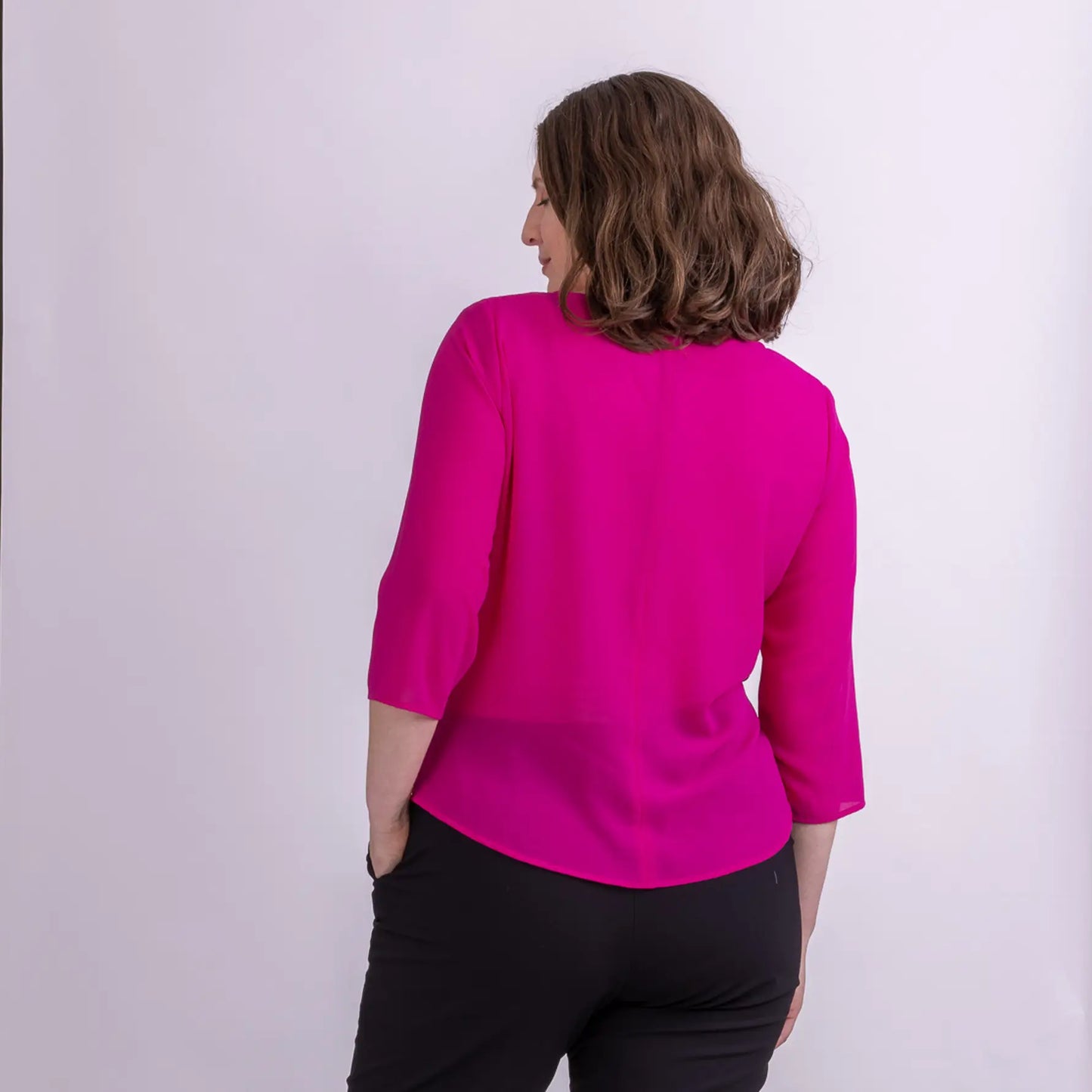 cerise pink womens designer top