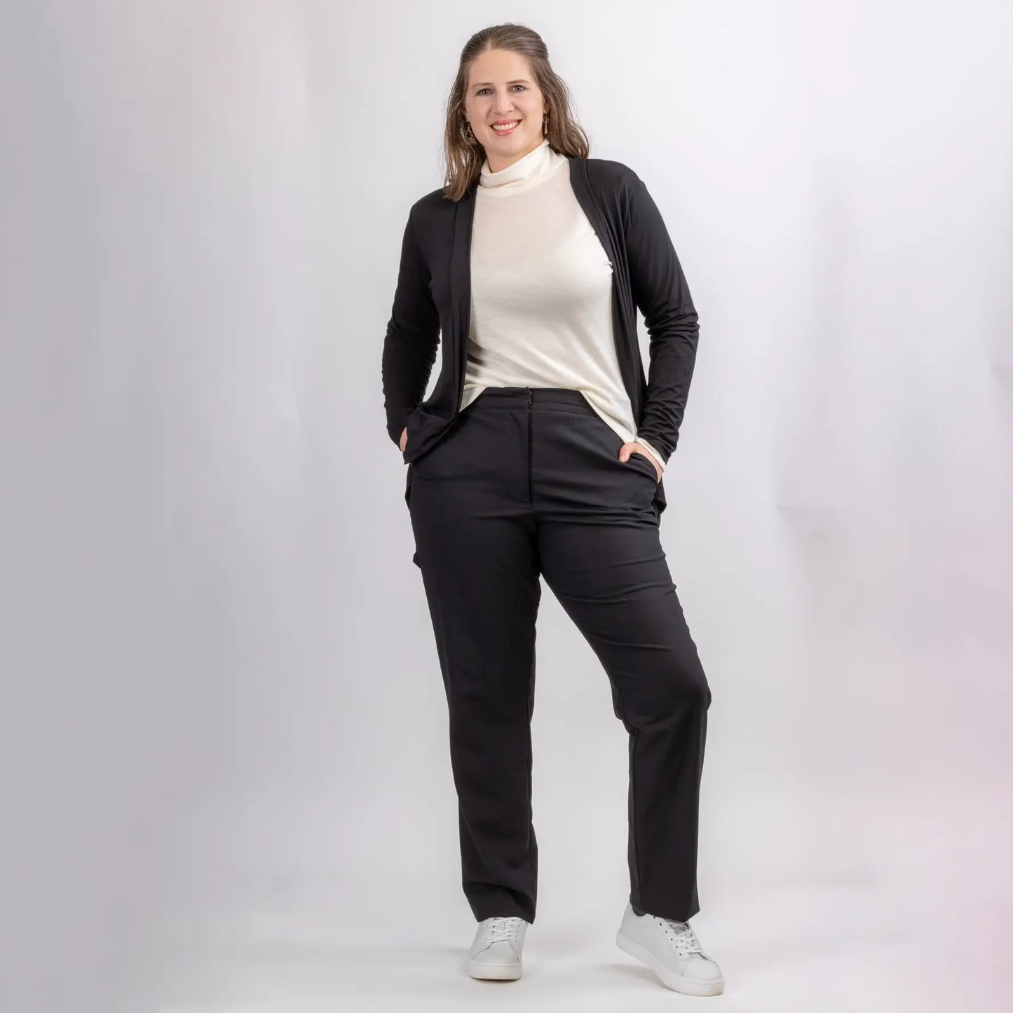 womens office wear cardigan from clothing by desiree in black