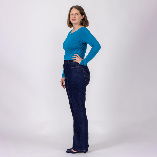 made to order indigo jeans