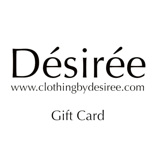 Gift card for Desiree Clothing online store and retail space