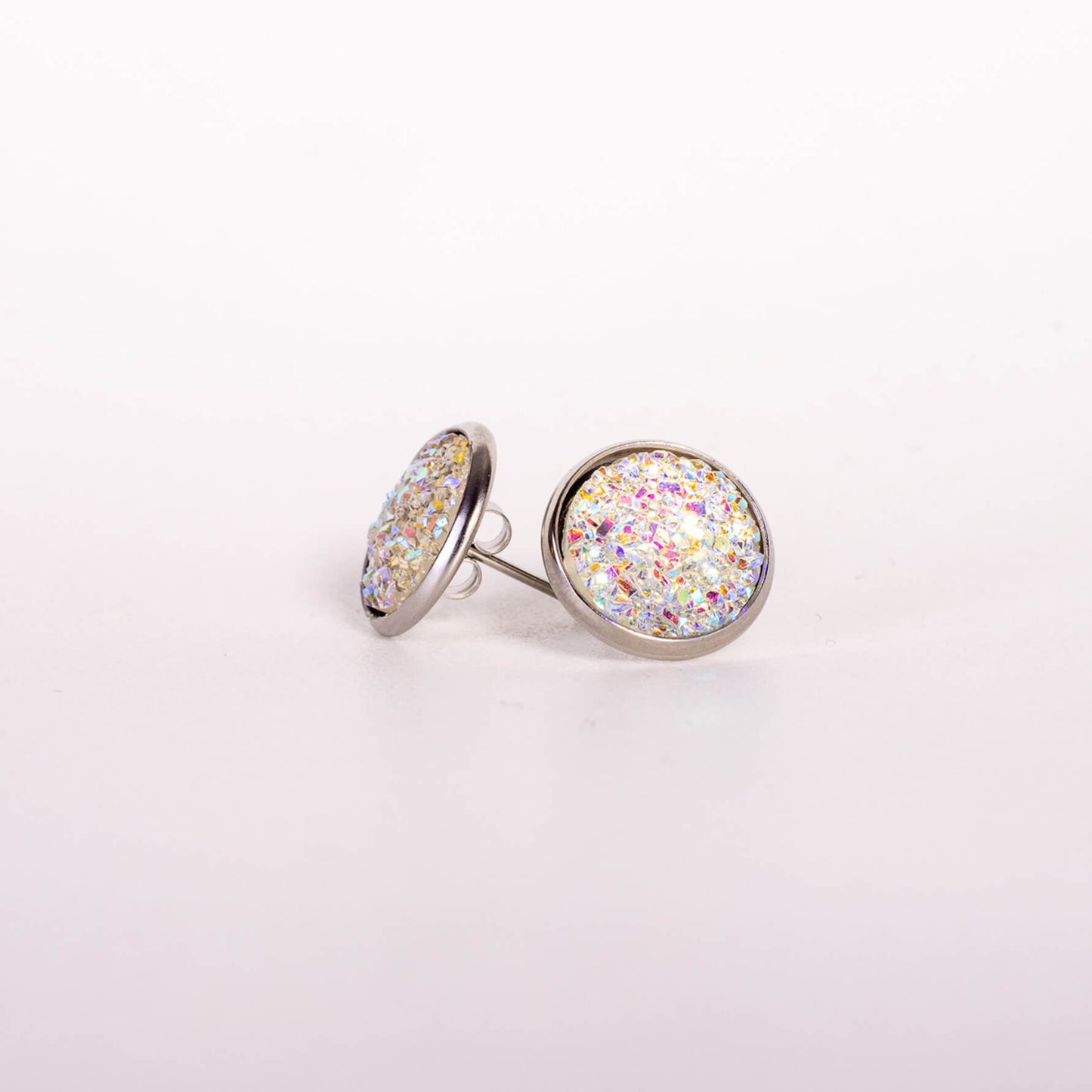 crystal look round stud earrings by desiree